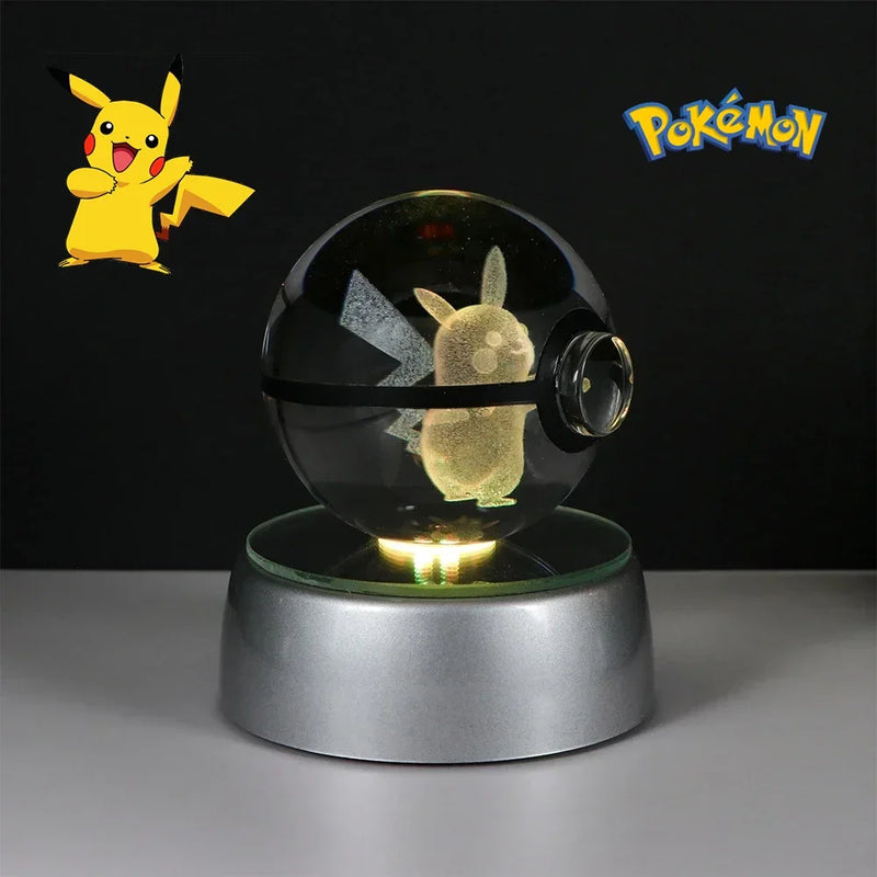 3D crystal LED Poké Ball: who is Pikachu?
