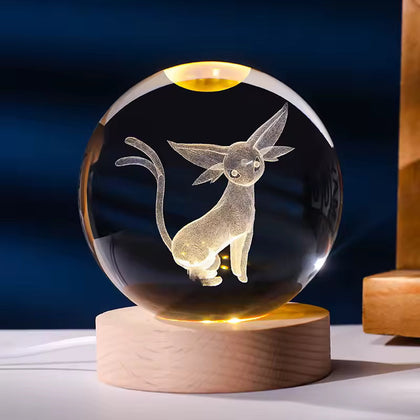Pokémon Pokébola Luminosa Espeon, Base LED de Madera