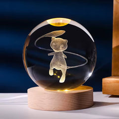 Pokéball Pokémon LED Mew – Socle en bois - vignette 1