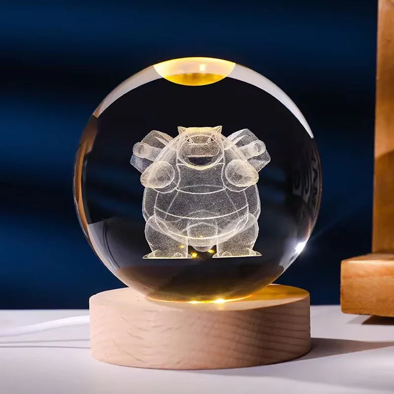 Pokéball en cristal 3D LED : Qui est Tortank ?